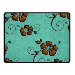 Chocolate Background Floral Pattern Double Sided Fleece Blanket (small)  by Nexatart