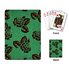 Chocolate Background Floral Pattern Playing Card by Nexatart