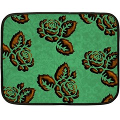 Chocolate Background Floral Pattern Fleece Blanket (mini) by Nexatart