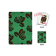 Chocolate Background Floral Pattern Playing Cards (mini)  by Nexatart