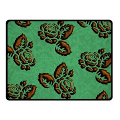 Chocolate Background Floral Pattern Double Sided Fleece Blanket (small)  by Nexatart