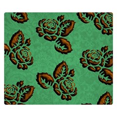 Chocolate Background Floral Pattern Double Sided Flano Blanket (small)  by Nexatart