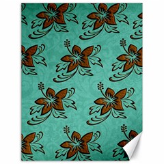 Chocolate Background Floral Pattern Canvas 18  x 24  