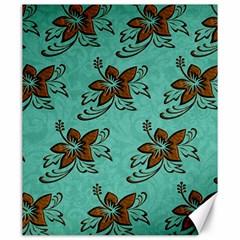 Chocolate Background Floral Pattern Canvas 20  x 24  