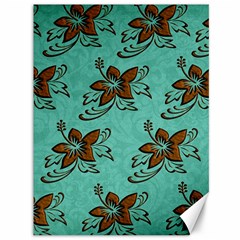 Chocolate Background Floral Pattern Canvas 36  x 48  