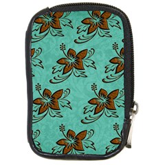 Chocolate Background Floral Pattern Compact Camera Cases