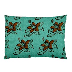 Chocolate Background Floral Pattern Pillow Case (Two Sides)