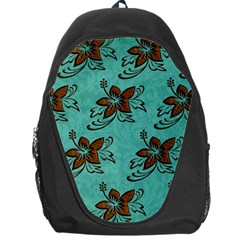 Chocolate Background Floral Pattern Backpack Bag