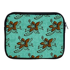 Chocolate Background Floral Pattern Apple iPad 2/3/4 Zipper Cases