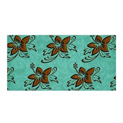 Chocolate Background Floral Pattern Satin Wrap