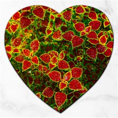 Flower Red Nature Garden Natural Jigsaw Puzzle (heart) by Nexatart