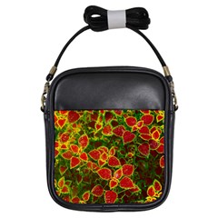 Flower Red Nature Garden Natural Girls Sling Bags by Nexatart