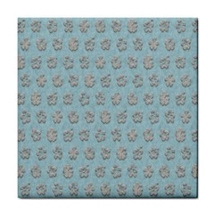 Texture Background Beige Grey Blue Tile Coasters by Nexatart