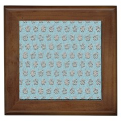 Texture Background Beige Grey Blue Framed Tiles by Nexatart