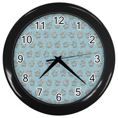 Texture Background Beige Grey Blue Wall Clocks (black) by Nexatart