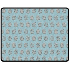 Texture Background Beige Grey Blue Fleece Blanket (medium)  by Nexatart