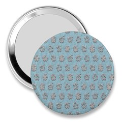 Texture Background Beige Grey Blue 3  Handbag Mirrors by Nexatart