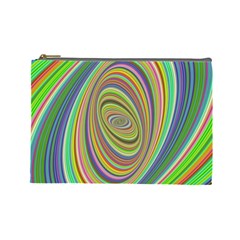 Ellipse Background Elliptical Cosmetic Bag (large)  by Nexatart