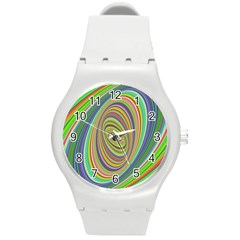 Ellipse Background Elliptical Round Plastic Sport Watch (m) by Nexatart