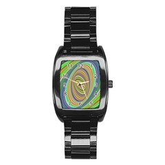 Ellipse Background Elliptical Stainless Steel Barrel Watch by Nexatart