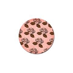 Chocolate Background Floral Pattern Golf Ball Marker (10 Pack) by Nexatart