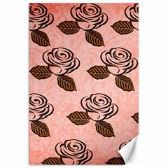 Chocolate Background Floral Pattern Canvas 20  X 30   by Nexatart