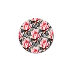 Water Lily Background Pattern Golf Ball Marker by Nexatart