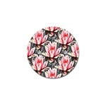 Water Lily Background Pattern Golf Ball Marker (4 pack) Front