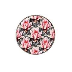 Water Lily Background Pattern Hat Clip Ball Marker by Nexatart