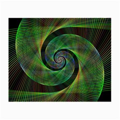 Green Spiral Fractal Wired Small Glasses Cloth by Nexatart