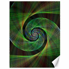 Green Spiral Fractal Wired Canvas 36  X 48   by Nexatart