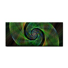 Green Spiral Fractal Wired Cosmetic Storage Cases by Nexatart