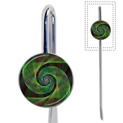 Green Spiral Fractal Wired Book Mark by Nexatart