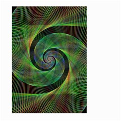 Green Spiral Fractal Wired Large Garden Flag (two Sides) by Nexatart