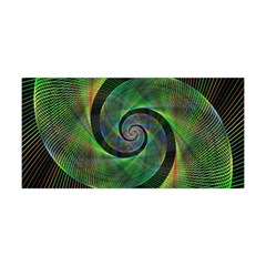 Green Spiral Fractal Wired Yoga Headband by Nexatart