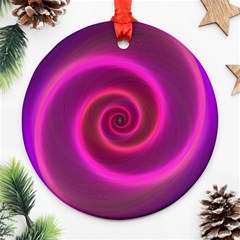 Pink Background Neon Neon Light Ornament (round) by Nexatart