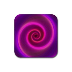 Pink Background Neon Neon Light Rubber Coaster (square)  by Nexatart