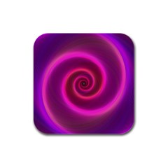 Pink Background Neon Neon Light Rubber Square Coaster (4 Pack)  by Nexatart