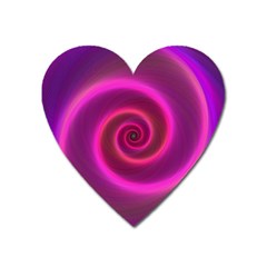 Pink Background Neon Neon Light Heart Magnet by Nexatart