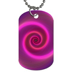 Pink Background Neon Neon Light Dog Tag (one Side) by Nexatart