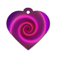 Pink Background Neon Neon Light Dog Tag Heart (two Sides) by Nexatart