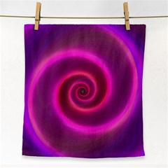 Pink Background Neon Neon Light Face Towel by Nexatart