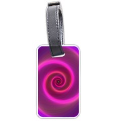 Pink Background Neon Neon Light Luggage Tags (one Side)  by Nexatart