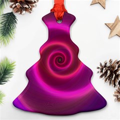 Pink Background Neon Neon Light Ornament (christmas Tree)  by Nexatart