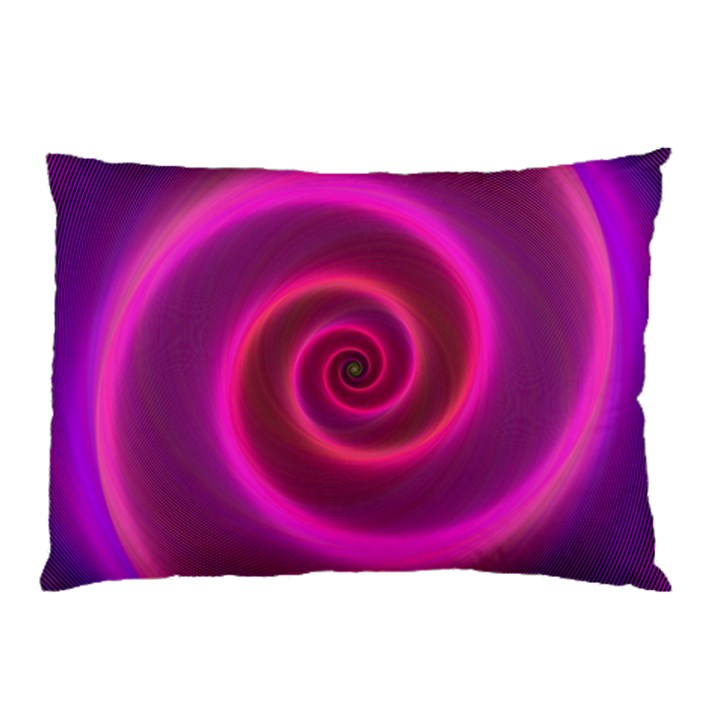 Pink Background Neon Neon Light Pillow Case (Two Sides)