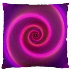 Pink Background Neon Neon Light Large Cushion Case (one Side) by Nexatart