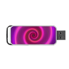 Pink Background Neon Neon Light Portable Usb Flash (two Sides) by Nexatart