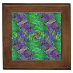 Fractal Spiral Swirl Pattern Framed Tiles by Nexatart