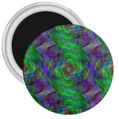 Fractal Spiral Swirl Pattern 3  Magnets by Nexatart