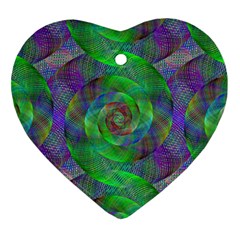 Fractal Spiral Swirl Pattern Ornament (heart) by Nexatart